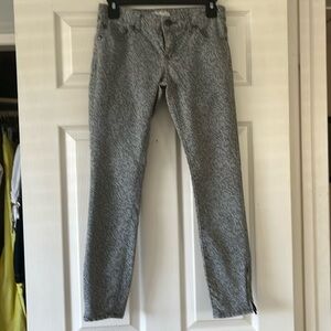 RARE. Vintage Free People Patterned Crop Pants With Ankle Zip Bottom (W size 25)